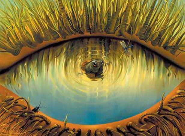 Surreal pond eye